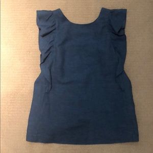 Sleeveless linen blouse